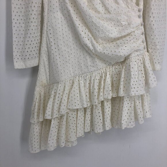 NWT Rhode White Lola Eyelet Ruffled Mini Dress size L - Picture 8 of 16